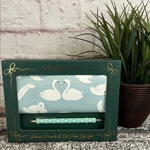 Studio Oh! Swan Pencil Pouch and Gel Pen Set